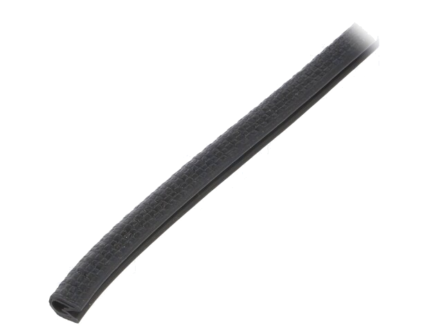 Randbescherming; PVC; L: 50m; zwart; H: 9,5mm; W: 6,5mm; -40÷90°C Randbescherming; PVC; L: 50m; zwart; H: 9,5mm; W: 6,5mm; -40÷90°C